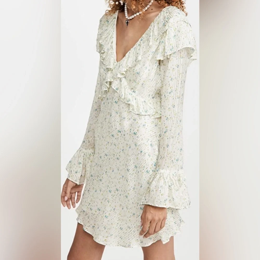 Free People Sweetest Thing Mini Dress – Ivory Floral – Size 8 – NWOT